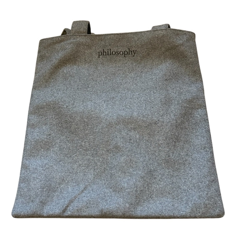 Philosophy Fleece Gray Tote Bag